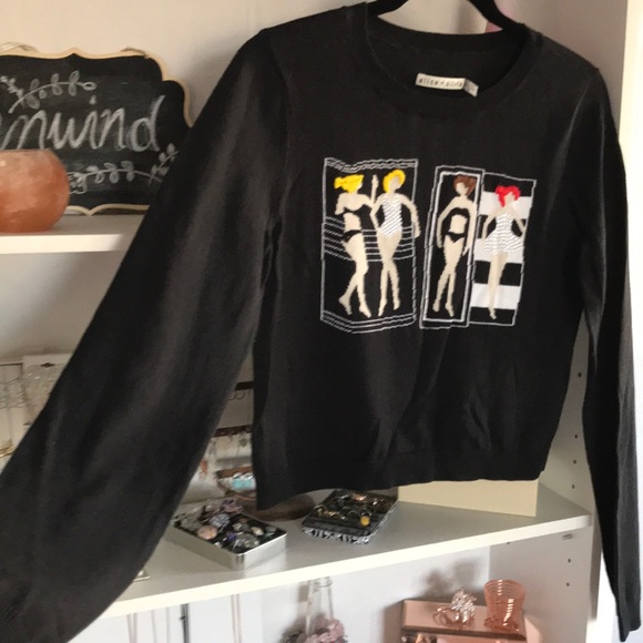 ALICE + OLIVIA Beach Babe Cropped Sweater - Picture 5 of 8